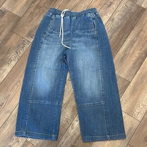 Pilcro Relaxed Blue Jeans with Drawstring
